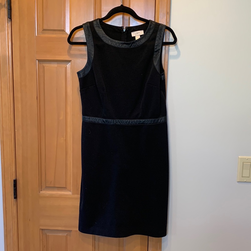 Black and leather dress